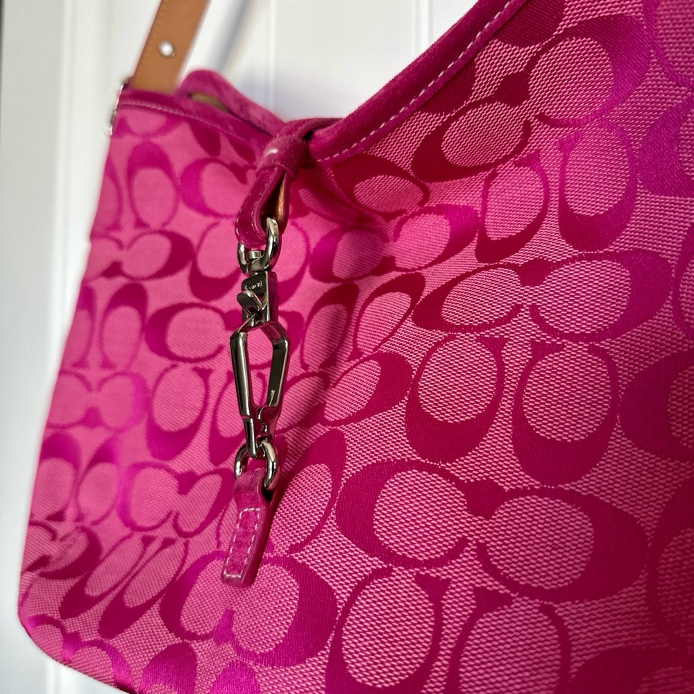 Coach Y2K PINK Signature Hobo Soft Clip Women's Bag